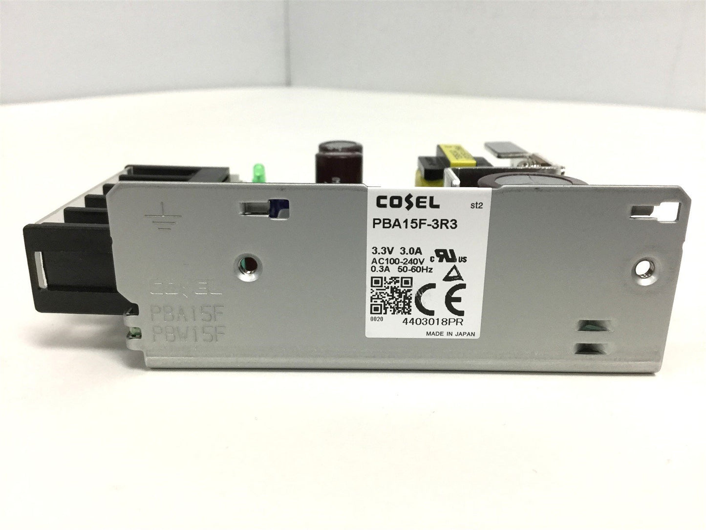 New Cosel PBA15F-3R3 Power Supply, Input Voltage: 100-240VAC, Output: 3.3V 3.0A