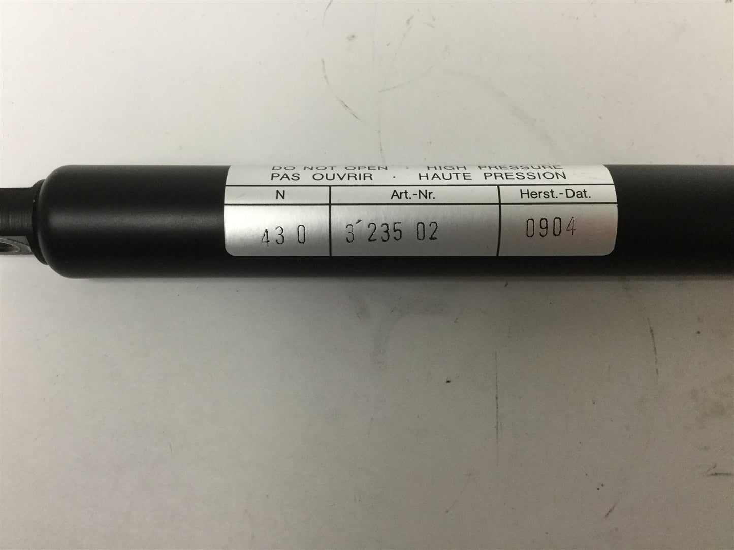 Used Hahn-Gasfedern 323502 Gas Spring, Piston Rod Dia: 10mm, Body Dia: 23mm, 430N
