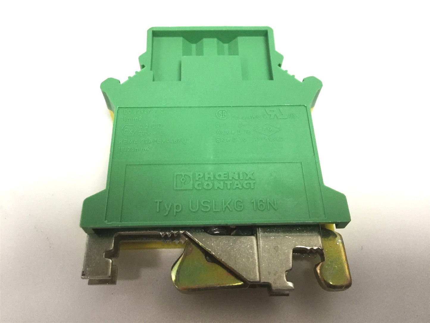 Used Lot of 5 Phoenix Contact USLKG 16N Ground Modular Terminal Blocks AWG: 12-4