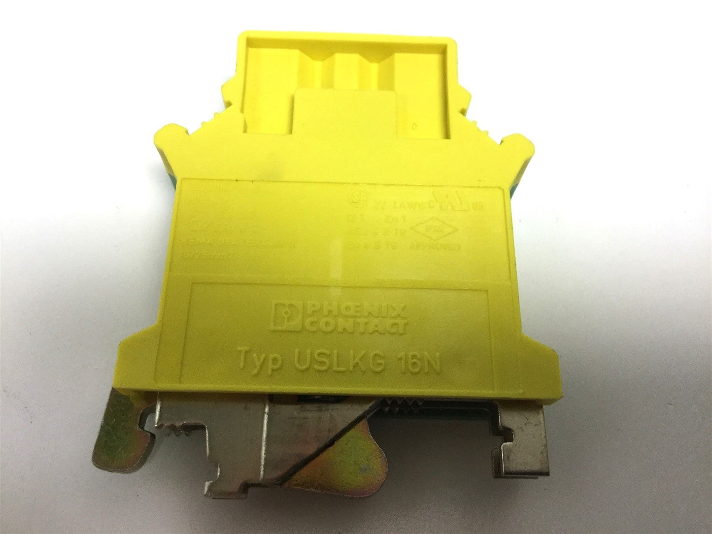 Used Lot of 5 Phoenix Contact USLKG 16N Ground Modular Terminal Blocks AWG: 12-4