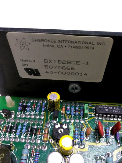 Used Cherokee International QX1B2BCE-1 Power Supply 11 Screw Terminal 14¾ x 5 x 2½"