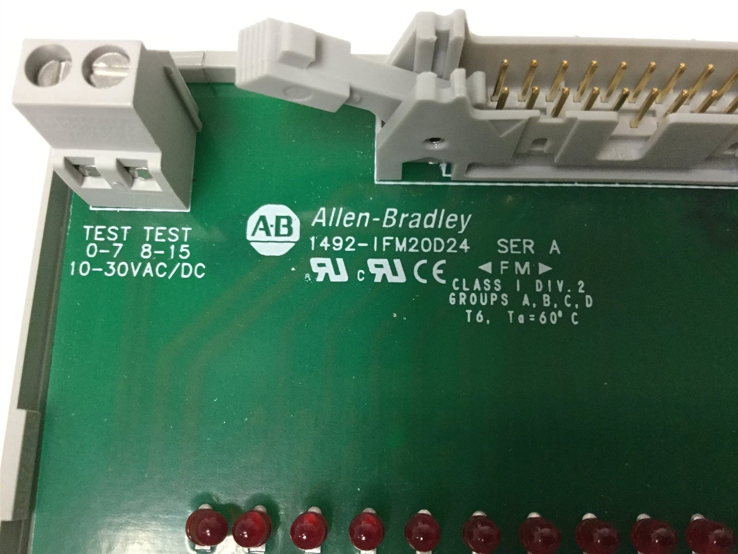 Used Allen Bradley 1492-IFM20D24 Interface Module Board, 20-Point, 10-30VAC/DC
