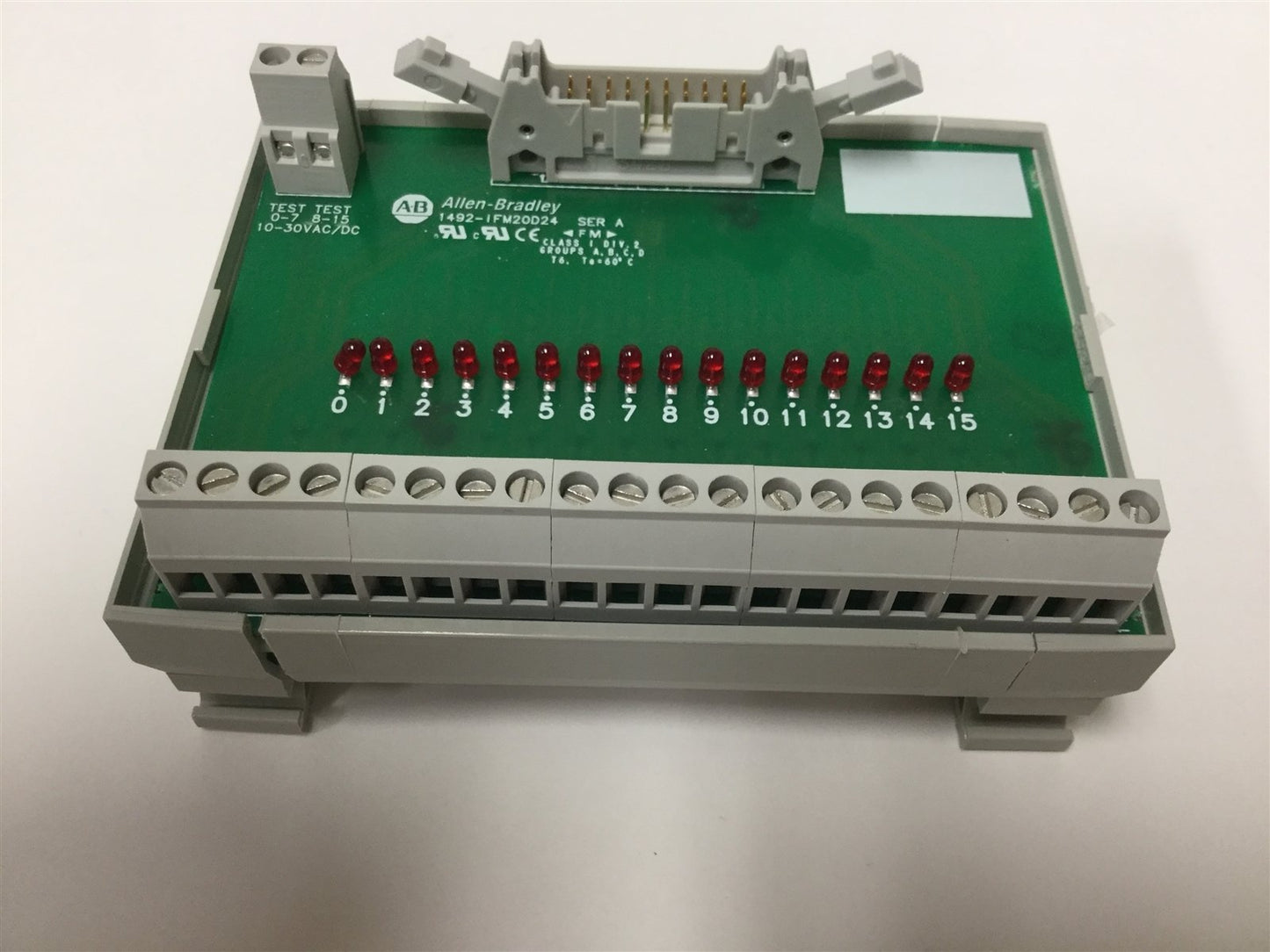 Used Allen Bradley 1492-IFM20D24 Interface Module Board, 20-Point, 10-30VAC/DC