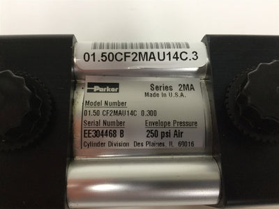 New – Open box Parker 01.50CF2MAU14C0.300 Pneumatic Cylinder, Stroke: 0.3", Bore: 1.5"