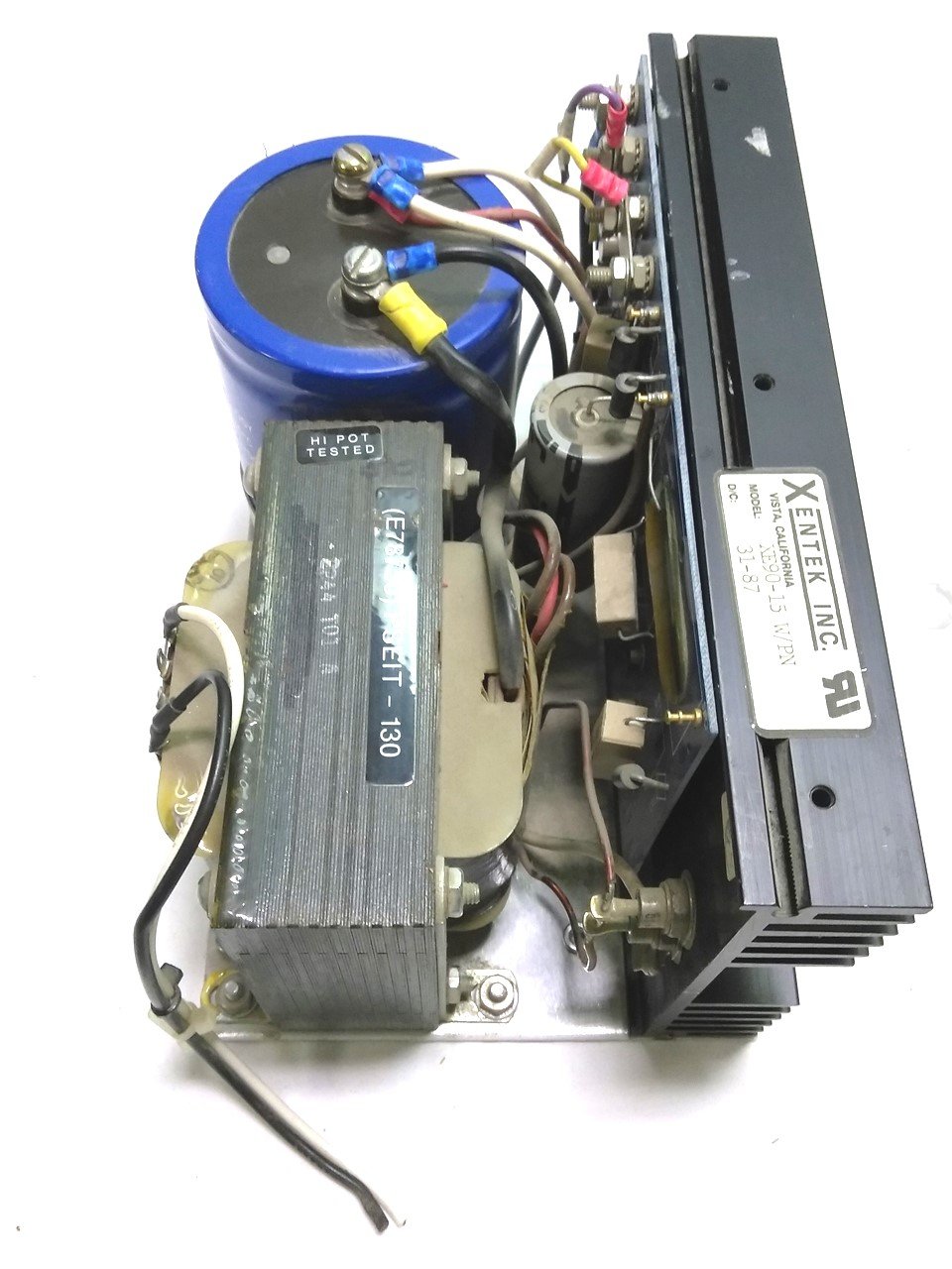 Used Xentek XE90-15 W/PN Power Supply Unit, Ouput: 15VDC , Input: 115/230VAC