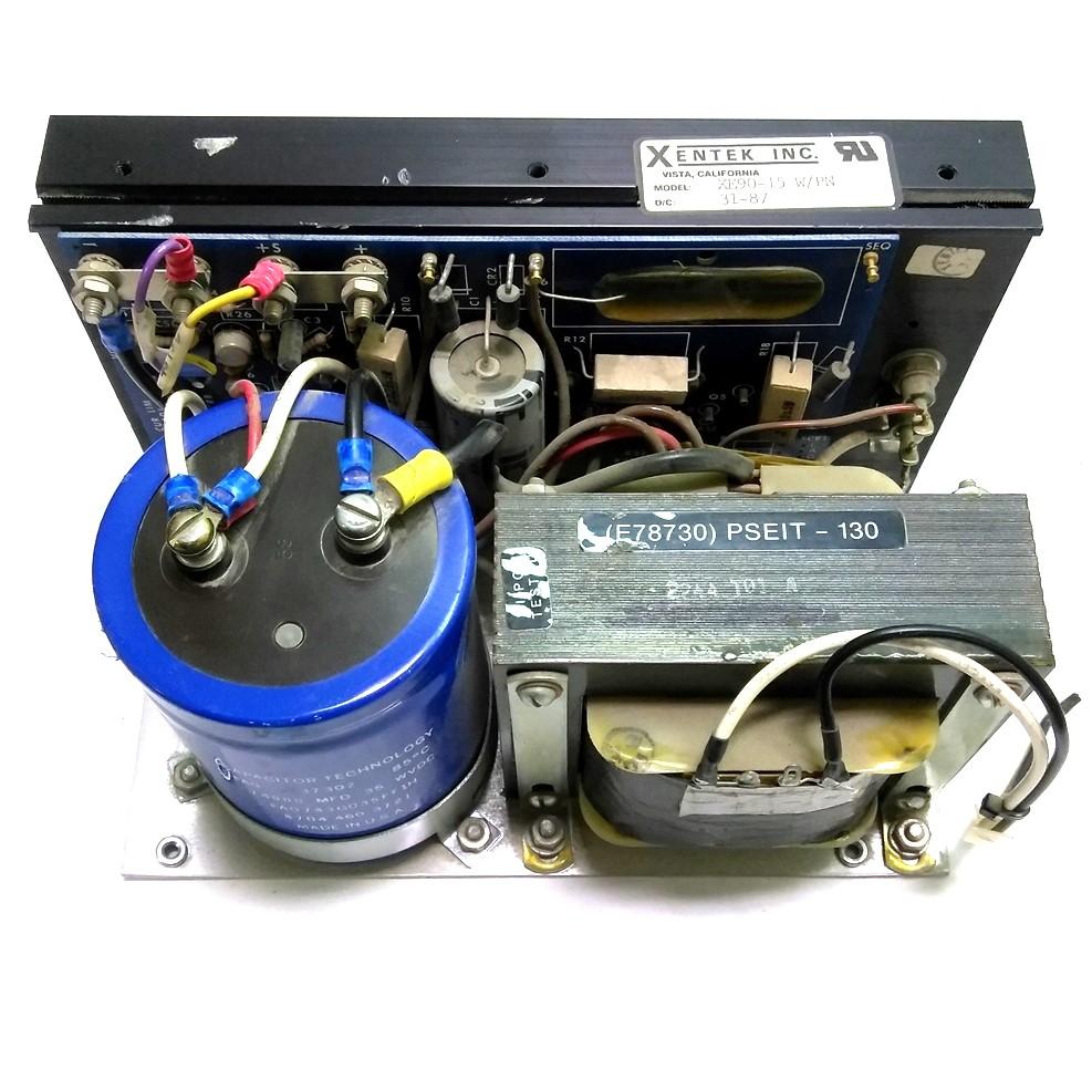 Used Xentek XE90-15 W/PN Power Supply Unit, Ouput: 15VDC , Input: 115/230VAC