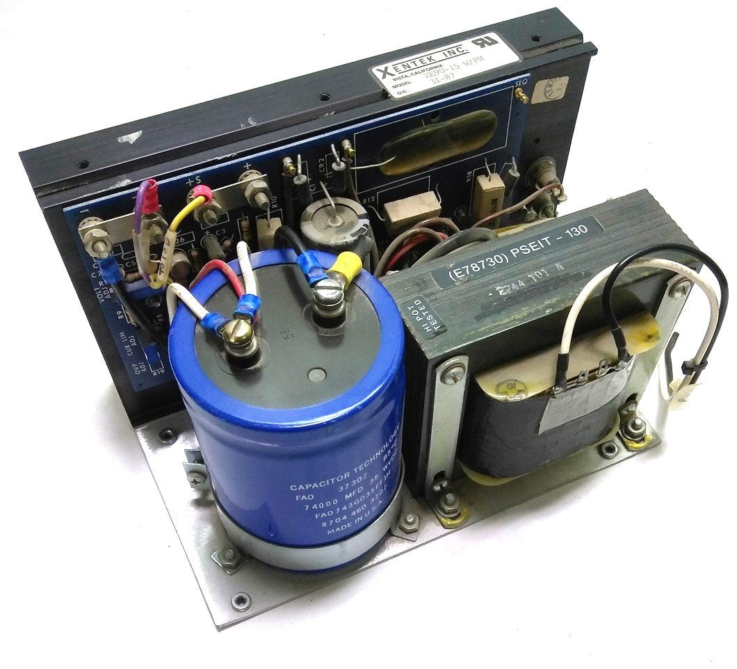 Used Xentek XE90-15 W/PN Power Supply Unit, Ouput: 15VDC , Input: 115/230VAC
