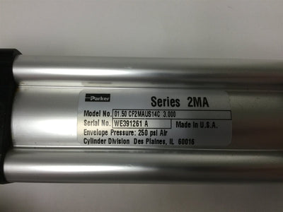 New – Open box Parker 01.50CF2MAU14C3.000 Pneumatic Cylinder, Stroke: 3", Bore: 1.5"