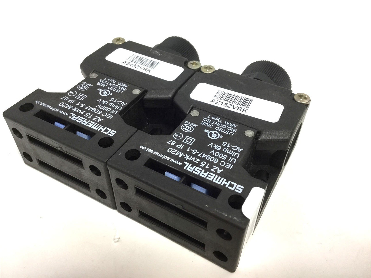 Used Lot of 2 Schmersal ZVRK-M20 Safety Interlock Switch N.C. Contact, Voltage: 500V