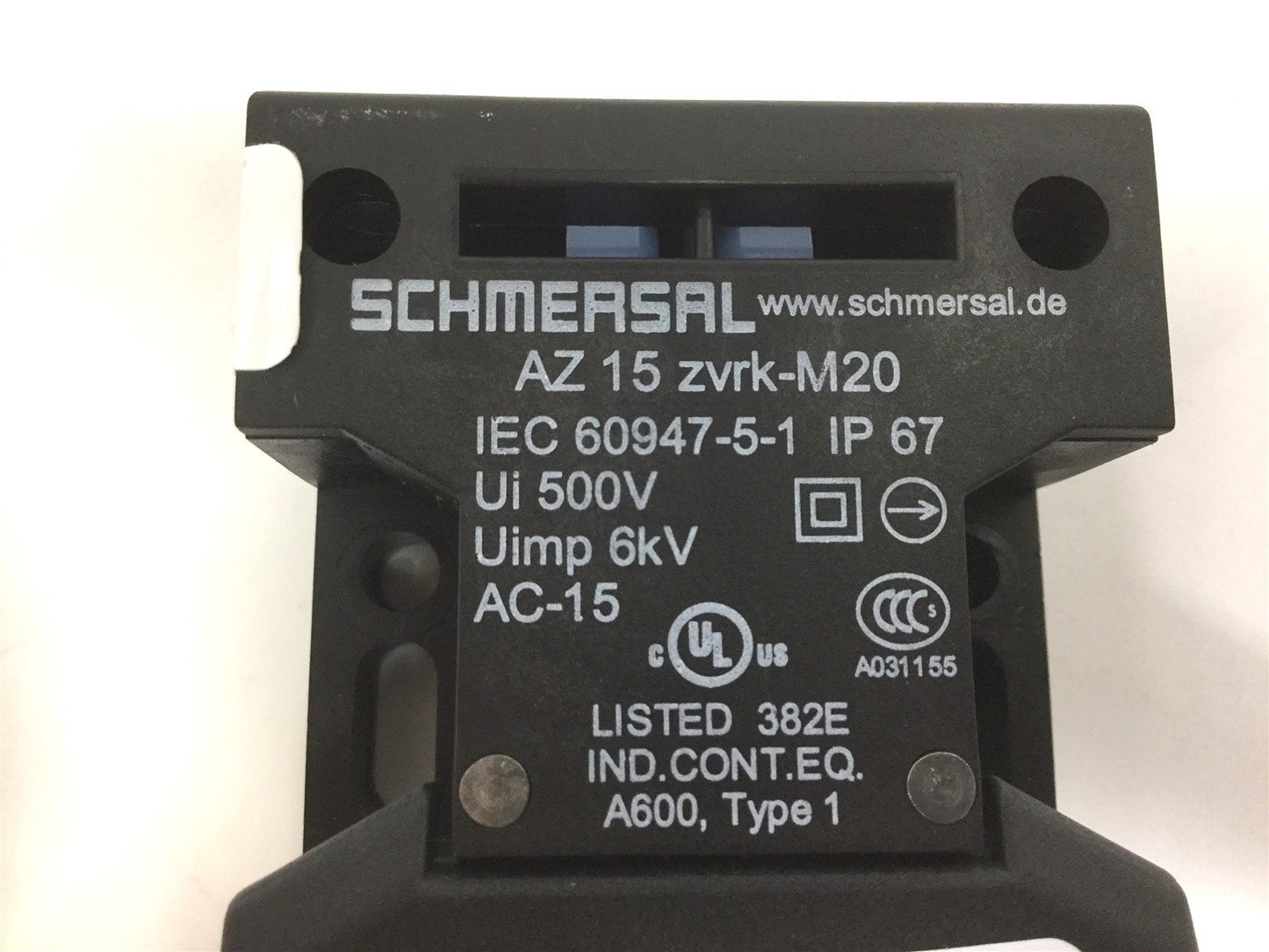 Used Lot of 2 Schmersal ZVRK-M20 Safety Interlock Switch N.C. Contact, Voltage: 500V