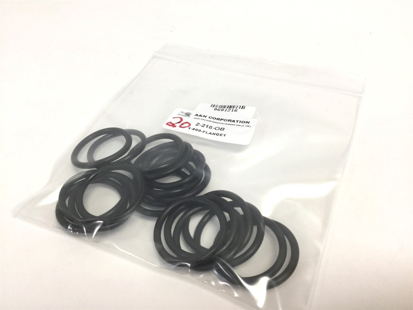 New Lot of 20 New A&N Corporation 2-216-OB Buna-N Quick Disconnect Replacement ORing