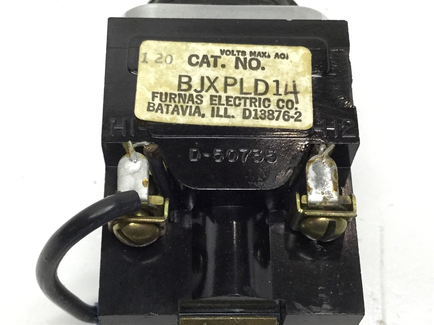Used Furnas Electric BJXPLD1 Illuminated Pushbutton Switch 1-NO, 1-NC, Amber Lens