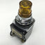 Used Furnas Electric BJXPLD1 Illuminated Pushbutton Switch 1-NO, 1-NC, Amber Lens