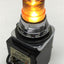 Used Furnas Electric BJXPLD1 Illuminated Pushbutton Switch 1-NO, 1-NC, Amber Lens