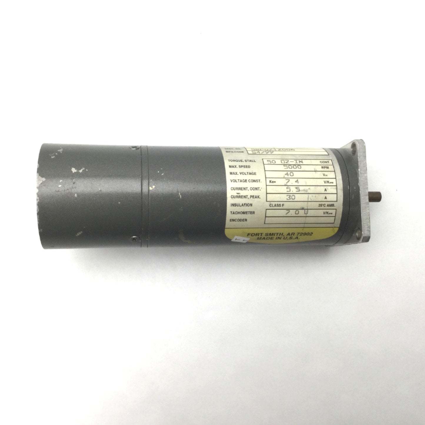 Used Baldor MT-2250-BCYCN DC Servomotor, NEMA 23 , 40VDC, 5.5A, 50oz/in, 5000RPM CNC