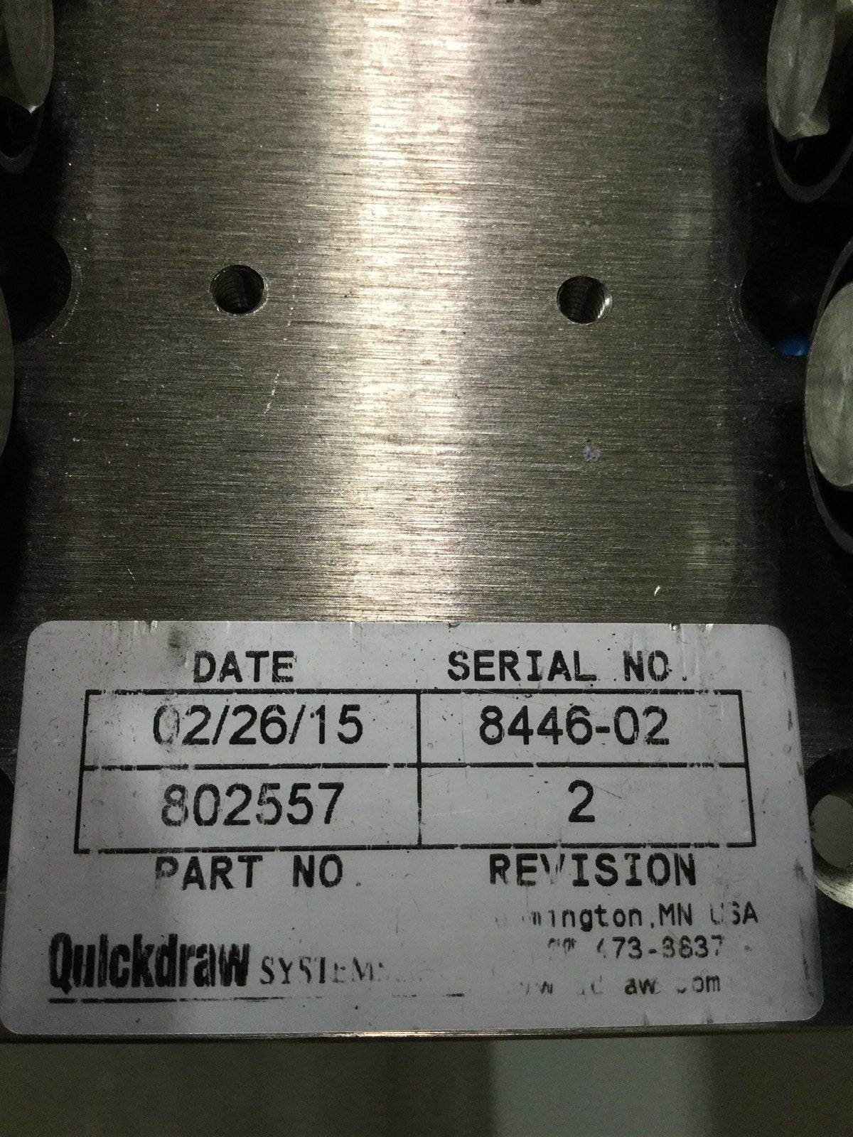 Used Quickdraw 802557 Slip Roller Conveyor 3"x 72"Long w/ Controller & PS 100-240VAC
