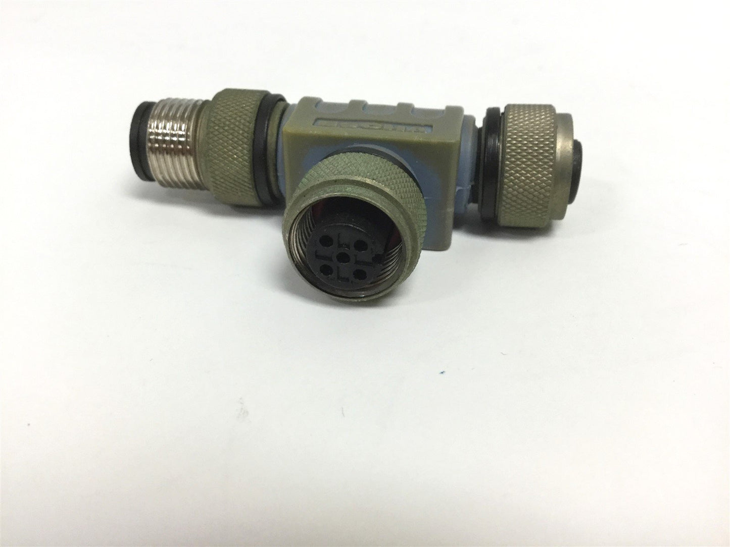 Used Escha FKM5-FKM5-FSM5 Coupling Tee, M12x1 5 Pin Connector, Voltage: 60V 4 A