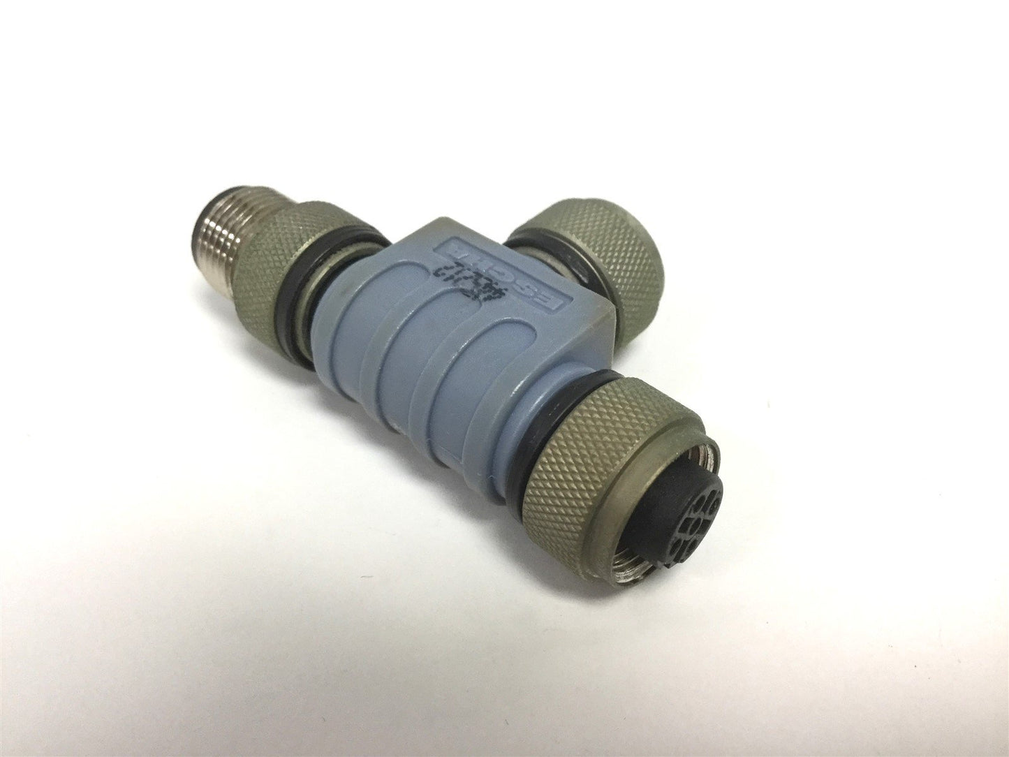 Used Escha FKM5-FKM5-FSM5 Coupling Tee, M12x1 5 Pin Connector, Voltage: 60V 4 A