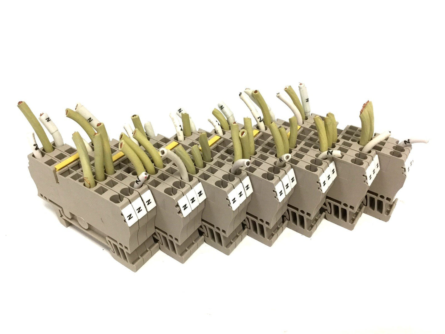 Used Lot of 21 Weidmuller 1608540000 Terminal Blocks 3 Contacts 30-12 AWG  2.5mm