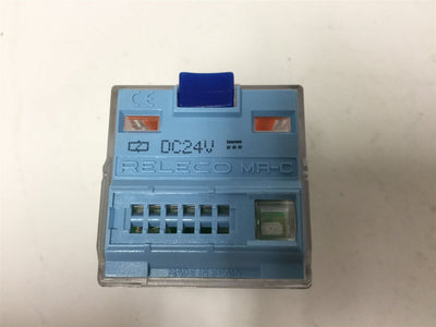 Used Releco C4-A40FX Relay, 4-Pole, Coil Voltage: 24VDC, Contact Rating: 120V 10A