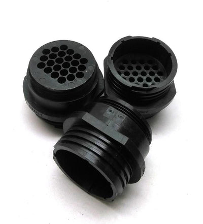 New Lot of 3 TE Connectivity 206838-2 Panel Mount Receptacle Housing, 24 Pin 1½"