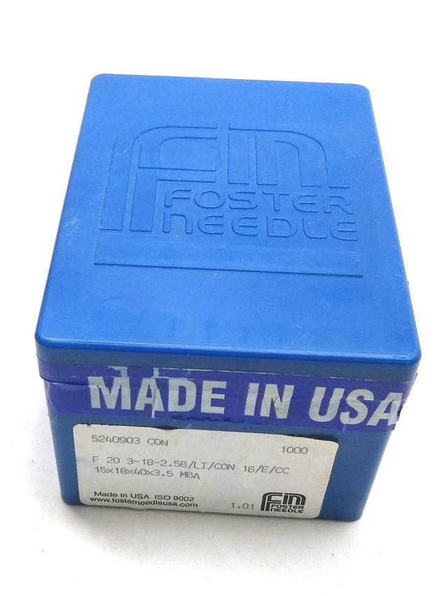 New Foster Needle 15x18x40x3.5 MBA 1000 Felting Needles, Length: 3 3/4"