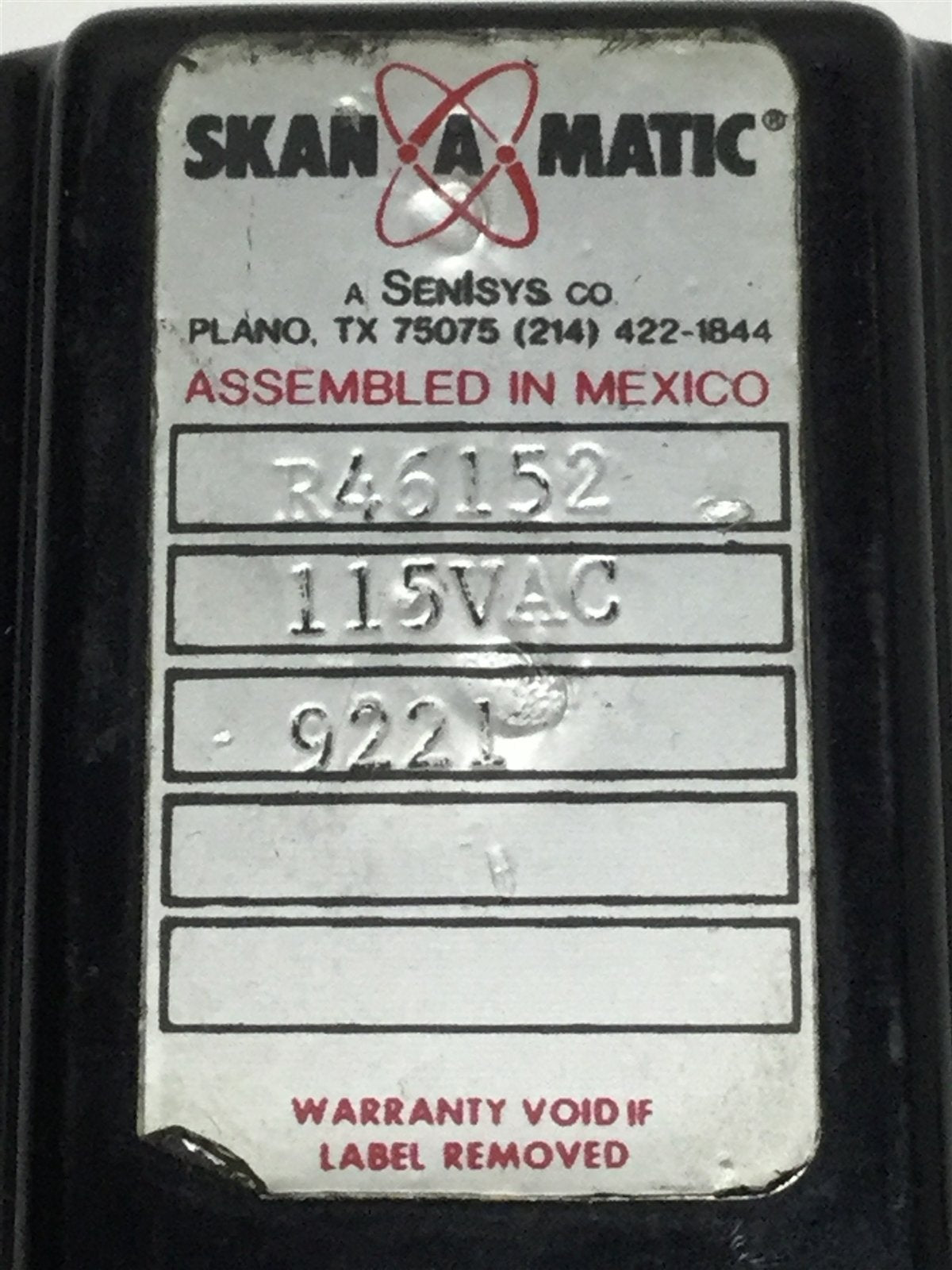 Used Skan-A-Matic R46152 Sensor Amplifier Relay Control w/Pulse Width Timing 0.02-1s