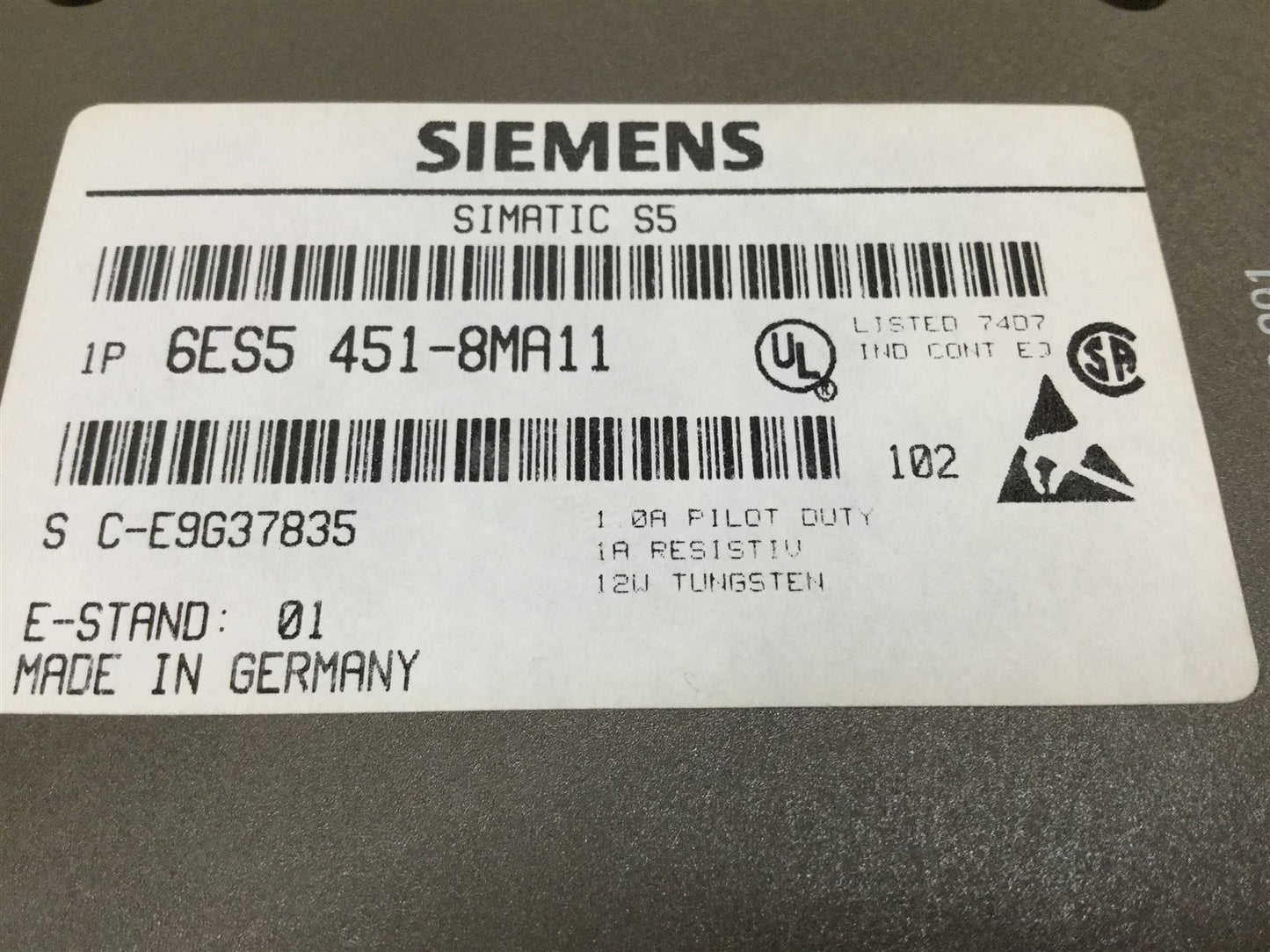Used Siemens 6ES5 451-8MA11 Simatic S5 Digital Output Module Units, 8-Point, 24VDC
