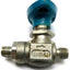 Used Hoke 7122G4Y Flomite Ball Valve 2-Way Panel Mount 7/16"-20 Connectors 1500psi SS
