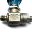 Used Hoke 7122G4Y Flomite Ball Valve 2-Way Panel Mount 7/16"-20 Connectors 1500psi SS