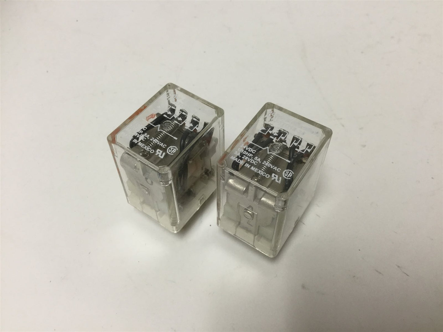 Used Lot of 2 Potter & Brumfield KHU-17D12-24 Relays, 4PDT, Coil Voltage: 24VDC
