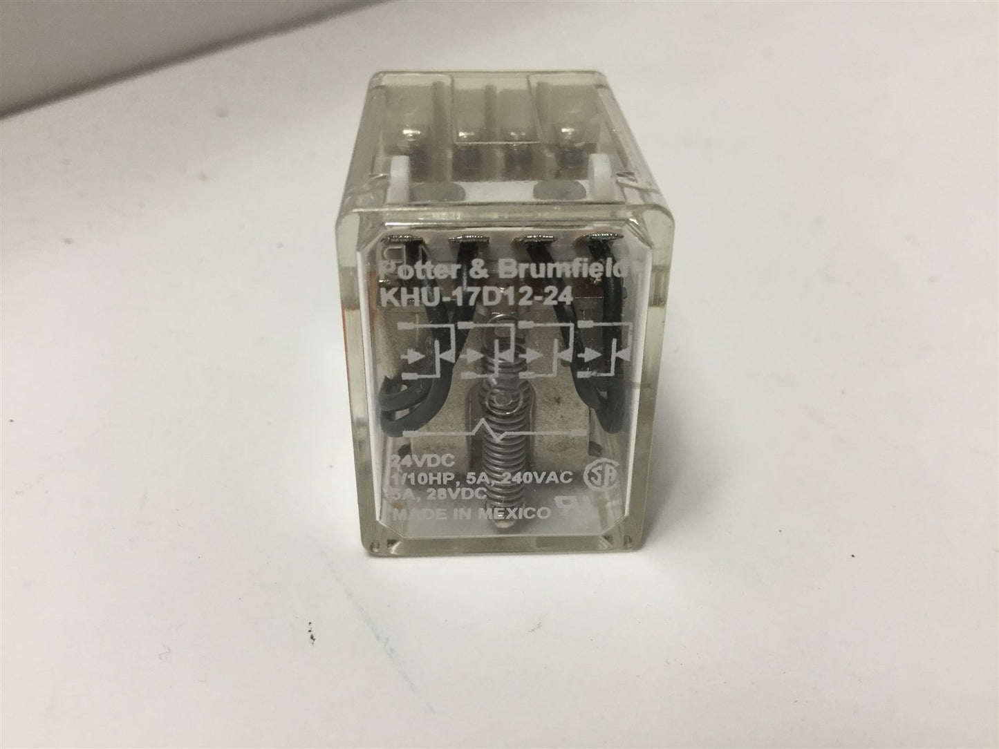 Used Lot of 2 Potter & Brumfield KHU-17D12-24 Relays, 4PDT, Coil Voltage: 24VDC
