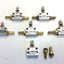 Used Lot of 6 Parker KM-22-015 Manual In-Line Flow Control Valves w/ Barbed Fittings