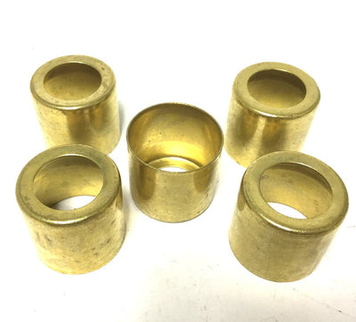 New Lot of 5 Fairview FBL-1275 1-1/4" Brass Crimp Long Hose Ferrule Air Water
