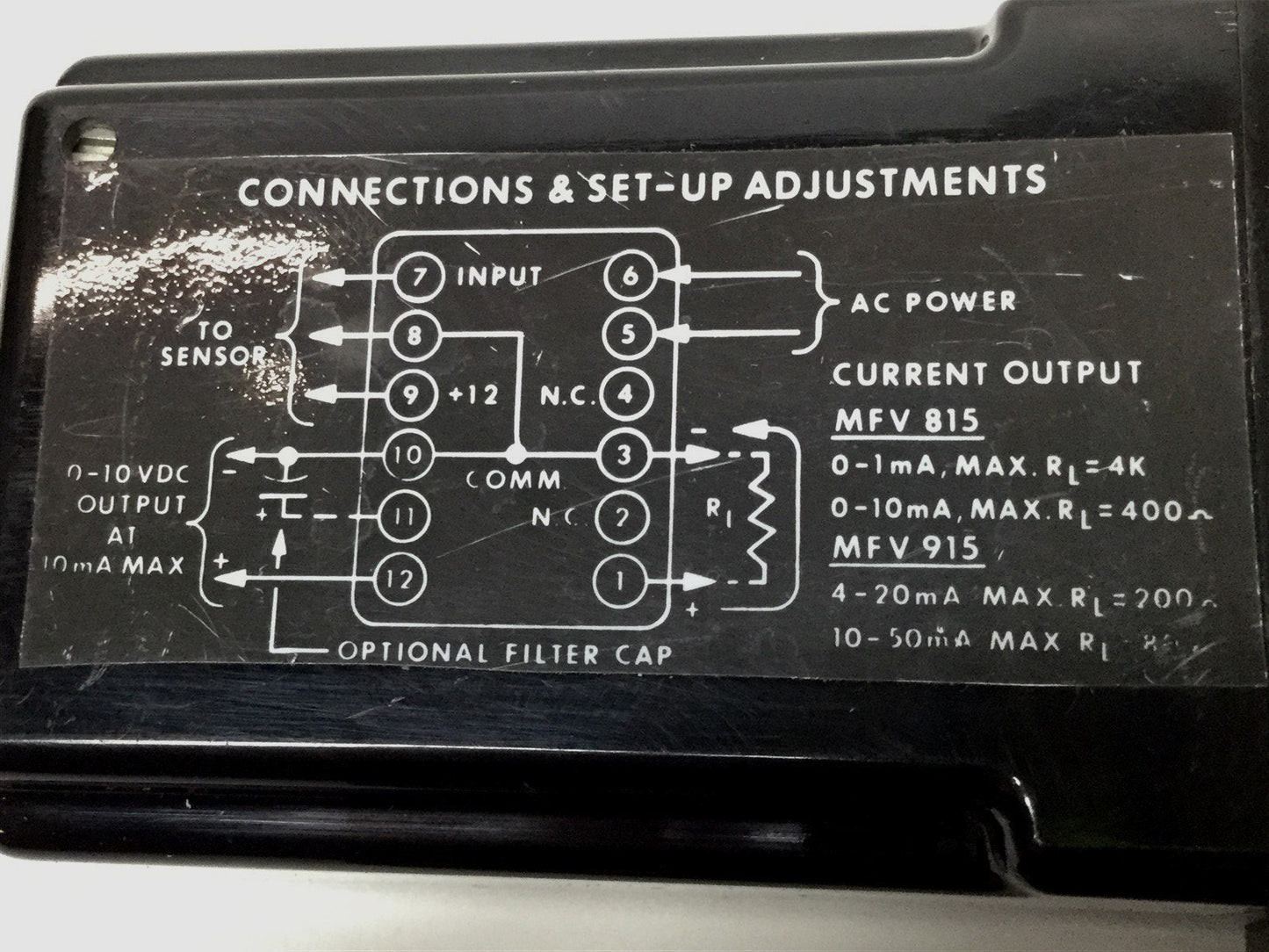 Used Lot of ECCI MFV915 & MFV815 Converter Relays Current, 10VDC Output w/Base Socket