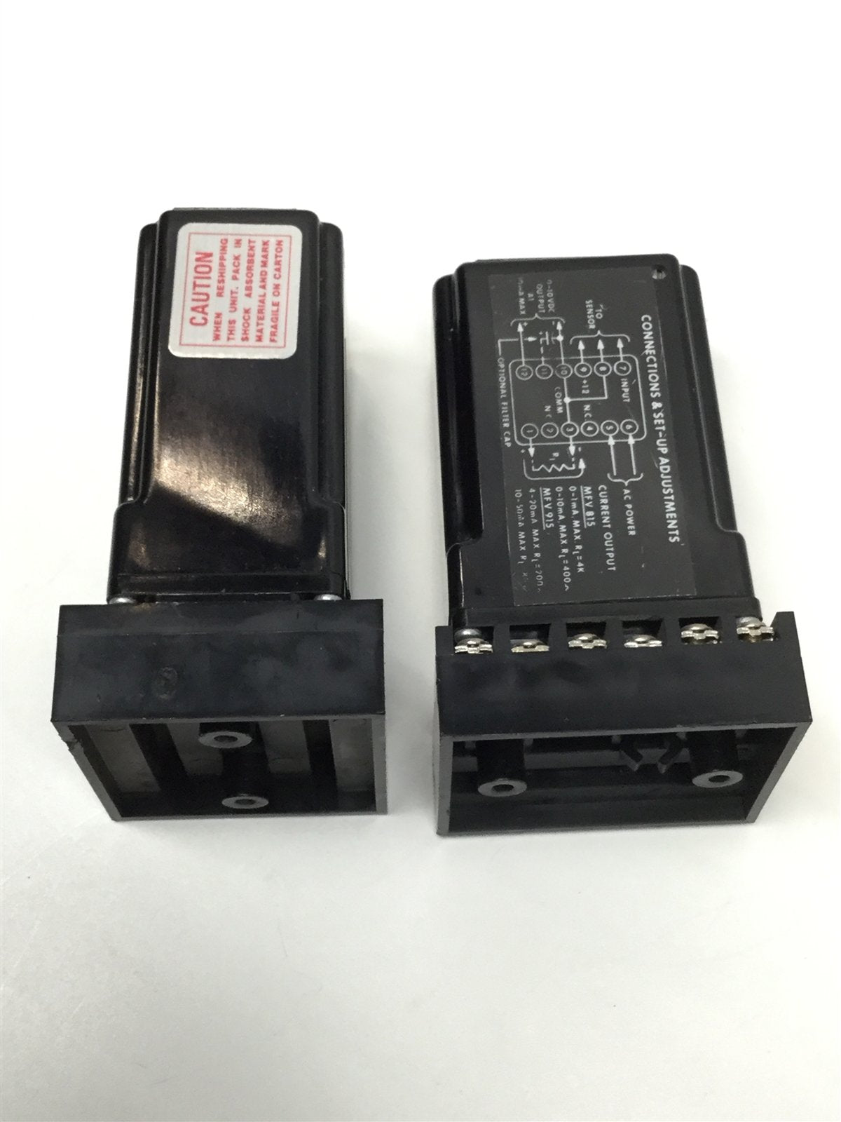 Used Lot of ECCI MFV915 & MFV815 Converter Relays Current, 10VDC Output w/Base Socket