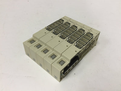 New Lot of 5 New SMC Solenoid Valve Manifold Blocks, For SV2000 Valves, 34-Pin