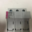 Used ETI VLC10 3-Pole Fuse Holder, Rating: 3W 32A 690VAC, DIN Rail Mounting