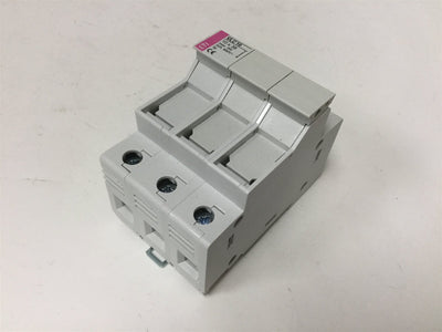 New ETI VLC10 3-Pole Fuse Holder, Rating: 3W 32A 690VAC, DIN Rail Mounting