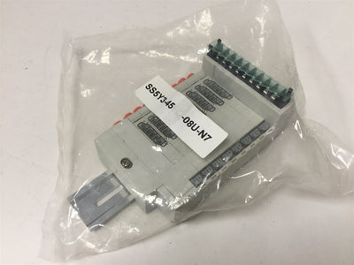 New SMC SS5Y3-45-08U-N7 Manifold for 8x SY3000 Series Solenoid Valves, DIN Rail