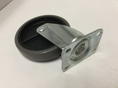 New Lot of 4 New Casters, 2x Swivel and 2x Rigid, Wheel Diameter: 4.925" (125mm)