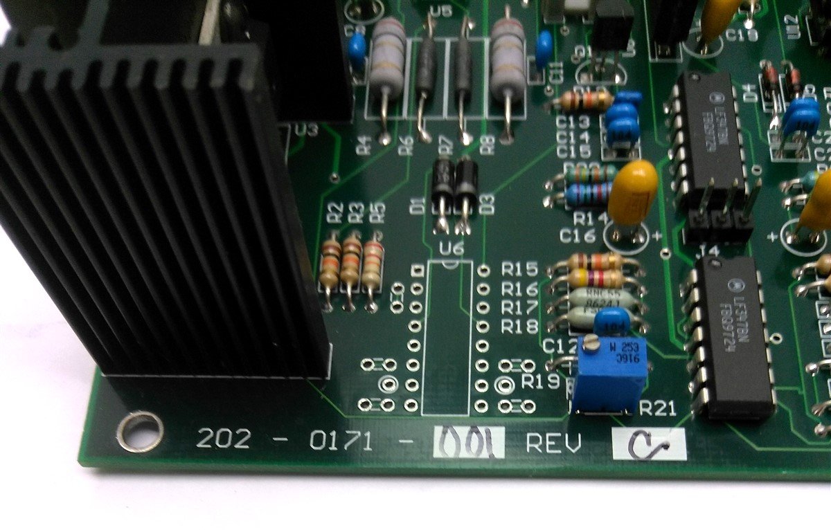 Used JMAR 202-0171-001 REV C Aux Control Board PCBA, 3x DB-9, DB-15, DB-25