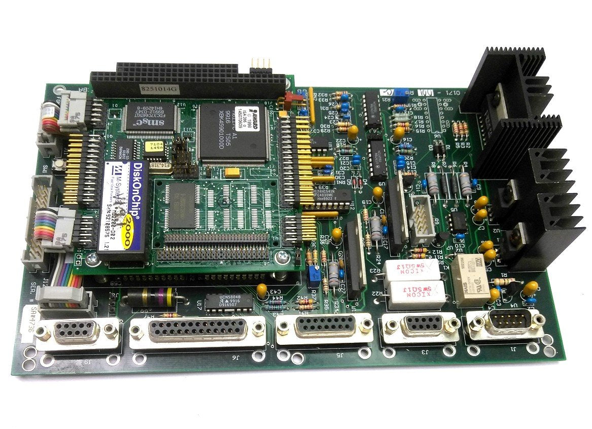 Used JMAR 202-0171-001 REV C Aux Control Board PCBA, 3x DB-9, DB-15, DB-25