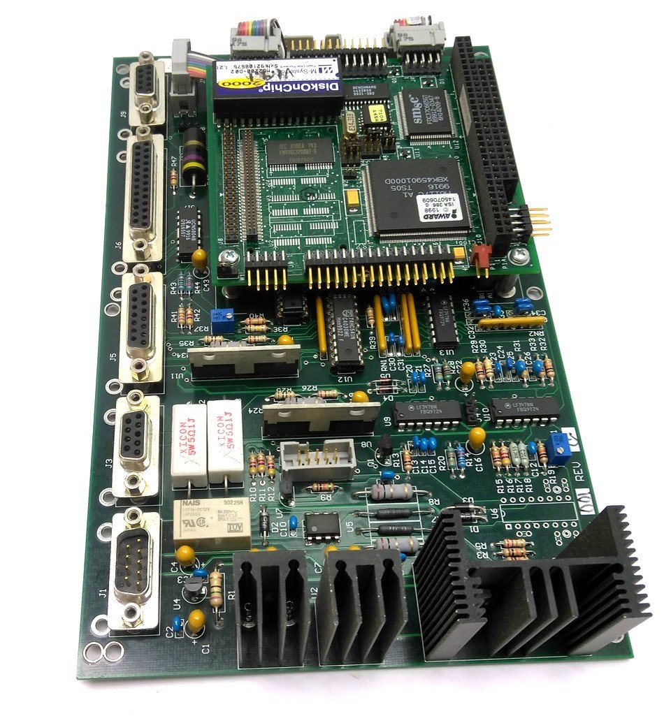 Used JMAR 202-0171-001 REV C Aux Control Board PCBA, 3x DB-9, DB-15, DB-25