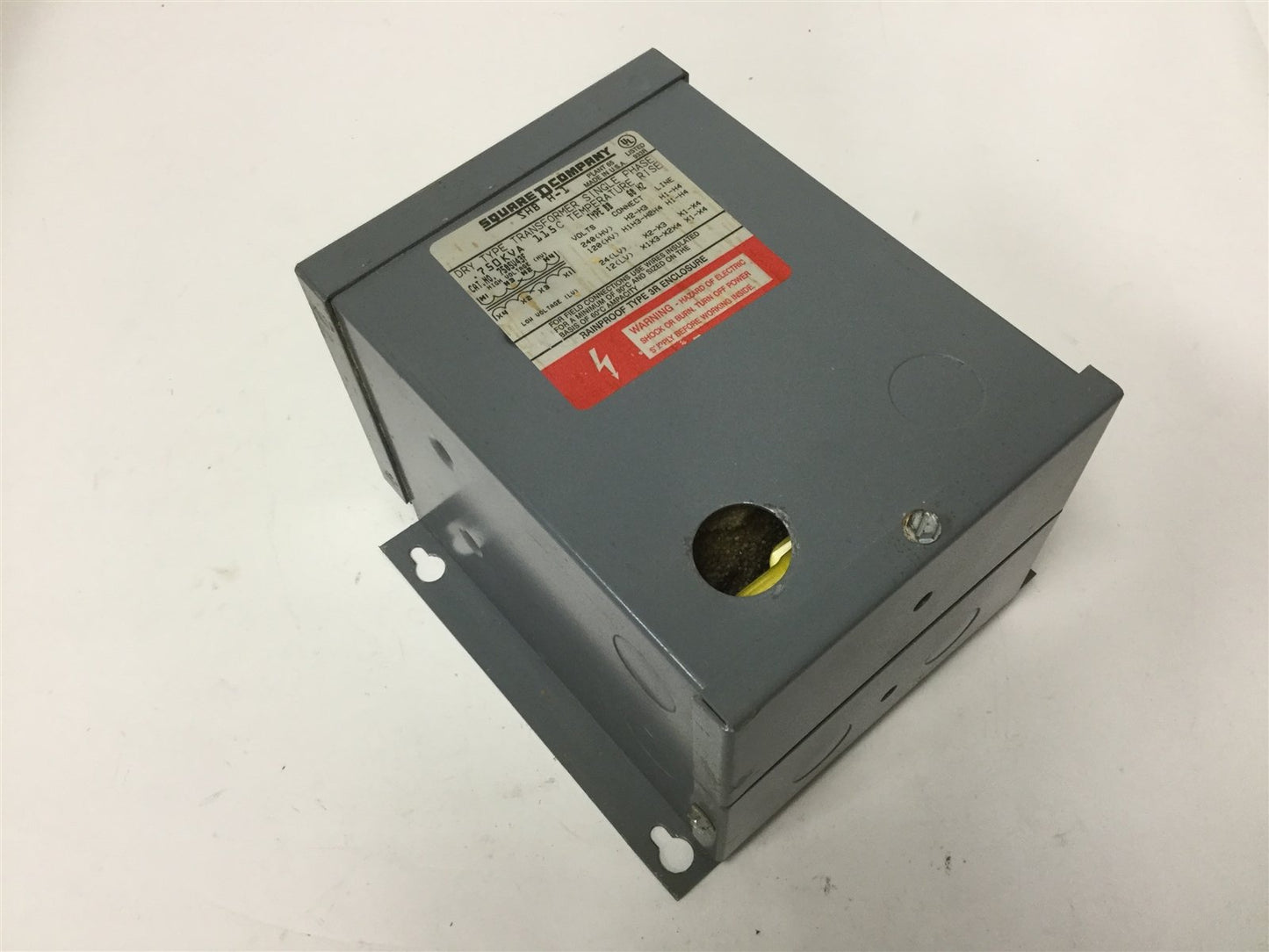Used Square D SHB H-1 Transformer, Primary: 120/240V, Secondary: 12/24V, 0.75kVA