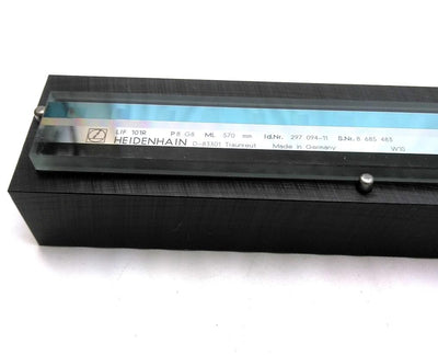 Used Heidenhain LIF 101R Exposed Linear Encoder Rail 570mm M6-1.0 16.5mm C2C Mounting