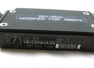 Used Heidenhain LIF 17R, D-83301 Linear Encoder Head & Cable Modified for 100KHZ DB-9