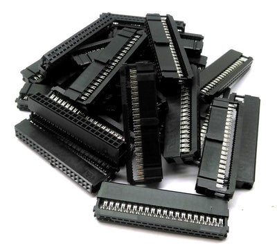 New Lot of 25 New AMP 746285-9 2 Row 40 Pin Receptacle /w Cover .1" Gold Plated Pins