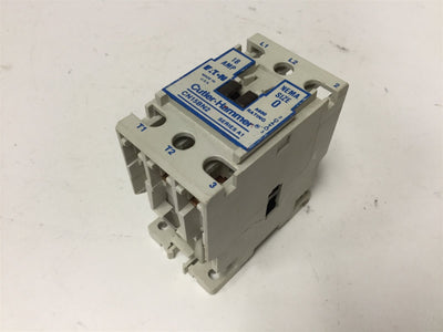 Used Cutler Hammer CN15BN2 Contactor, 2-Pole, Coil: 110/120VAC, Contact: 18A 600VAC