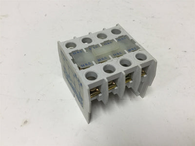 Used Cutler Hammer C320KGT13 Auxiliary Contact Block, 4-Pole, N/O Contacts, 6A 600V